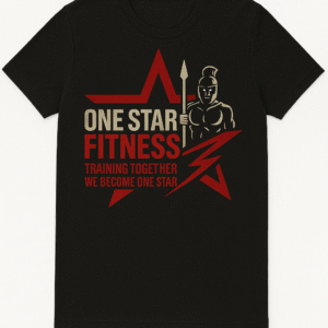 One Star Fitness T-Shirt - Black